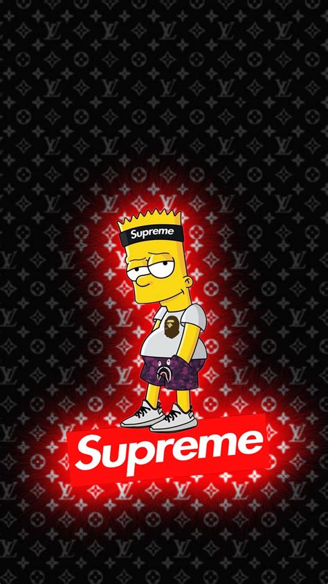 supreme bart simpson wallpaper gang.